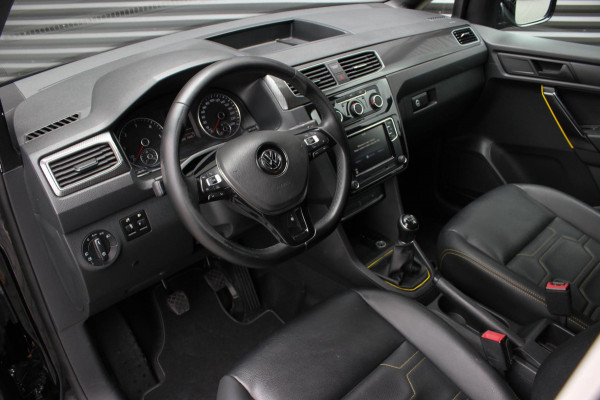Volkswagen Caddy 2.0 TDI 185PK JB-EDITION / FULL BLACK / SCHROEFSET / LEDEREN BEKLEDING / ELEK-PAKKET / AIRCO / APPLE CARPLAY