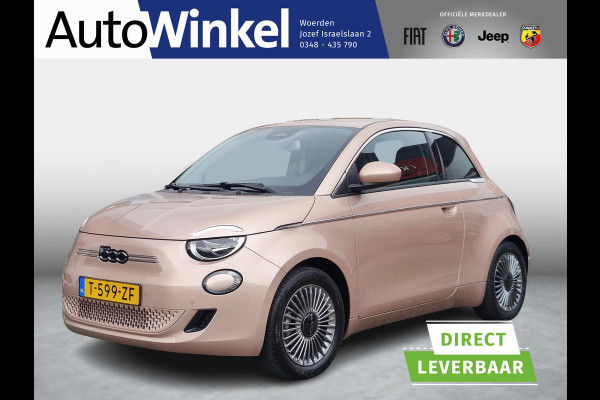 Fiat 500E 3+1 42 kWh | Clima | Cruise | Stoelverwarming | Apple Carplay | Priv. glass | BSM | Sepp € 2.000,-