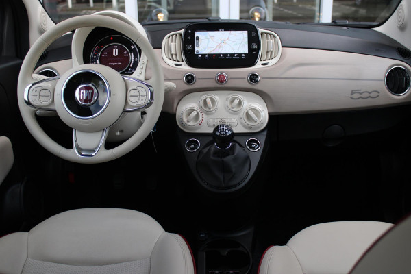 Fiat 500 1.0 Hybrid 70PK DOLCEVITA | PANORAMA DAK | NAVIGATIE | APPLE CARPLAY/ANDROID AUTO | PARKEERSENSOREN | LICHTMETALEN VELGEN 16" | DAB+ RADIO | CRUISE CONTROL | LEDEREN BEKLEDING |