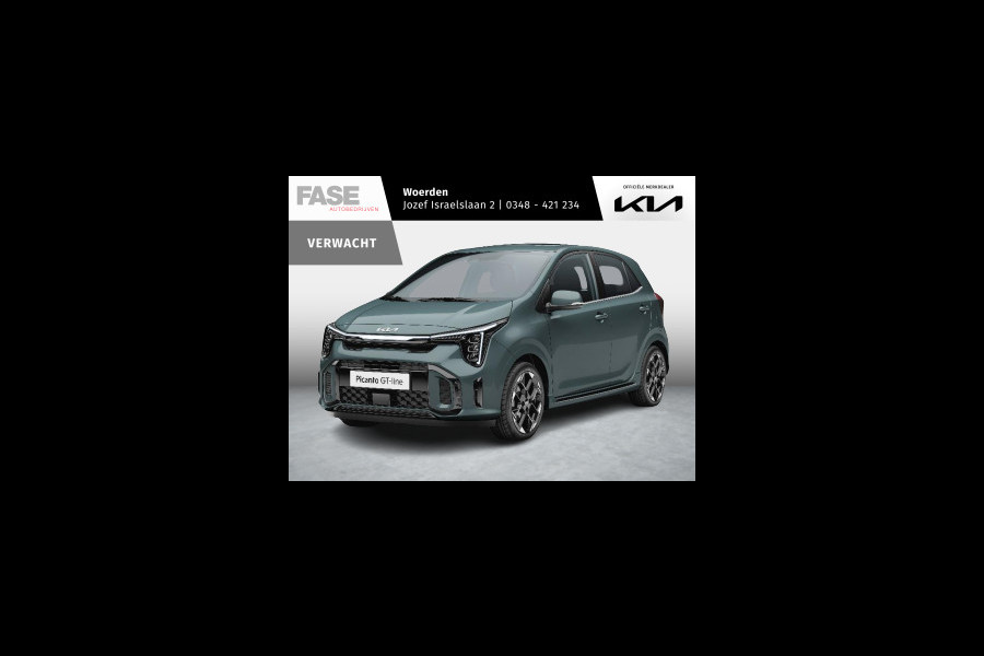 Kia Picanto 1.0 DPi GT-Line AMT | Automaat | MY25 | LED | Navi | CarPlay | Keyless | Schuif-/kanteldak | Stoel-/stuurverwarming | 16''