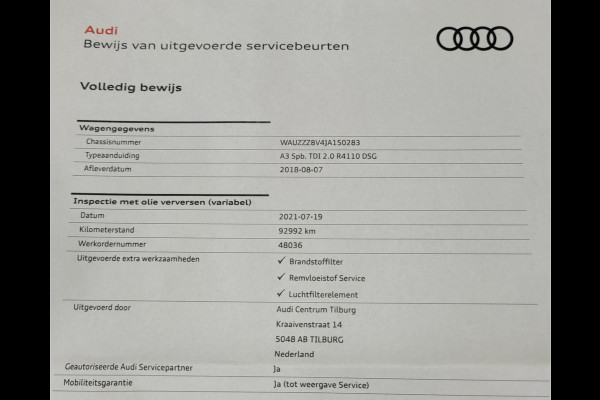 Audi A3 Sportback 35 TDI Sport S Line Edition automaat 150pk