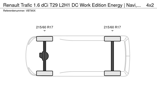 Renault Trafic 1.6 dCi T29 L2H1 DC Work Edition Energy | Navi, Camera, Trekhaak, Cruise, Airco | Dealeronderhouden |