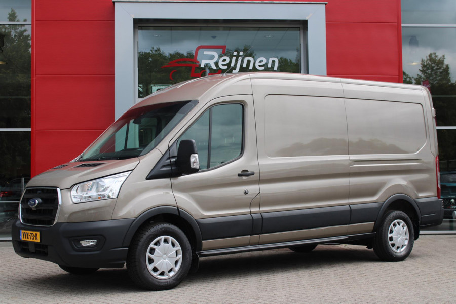 Ford Transit 350 2.0 TDCI 130PK L3H2 TREND | LAADKLEP IDEAAL VOOR CATERING BEDRIJVEN! | ACHTERUIRIJ CAMERA | DAB+ RADIO | TREKHAAK | LANE ASSIST | VERWARMBARE VOORRUIT | APPLE CARPLAY/ANDROID AUTO | 3-ZITS |