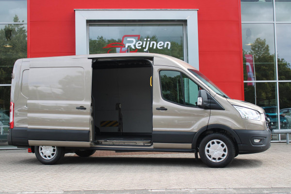 Ford Transit 350 2.0 TDCI 130PK L3H2 TREND | LAADKLEP IDEAAL VOOR CATERING BEDRIJVEN! | ACHTERUIRIJ CAMERA | DAB+ RADIO | TREKHAAK | LANE ASSIST | VERWARMBARE VOORRUIT | APPLE CARPLAY/ANDROID AUTO | 3-ZITS |