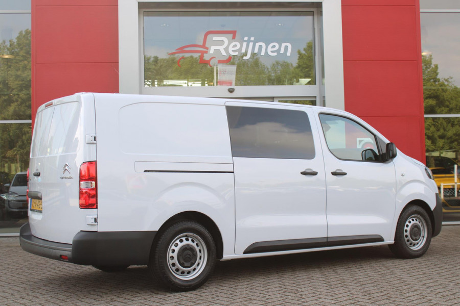Citroën ë-Jumpy L3 136PK AUTOMAAT DC 75 kWh | 18 STUKS OP VOORRAAD! | DUBBELE CABINE | NAVIGATIE 10" TOUCHSCREEN | APPLE CARPLAY/ANDROID AUTO | ACHTERUITRIJ CAMERA | CRUISE CONTROL | 6-ZITS | REGEN/LICHT SENSOR | DAB+ RADIO | NIEUWE BUS! |