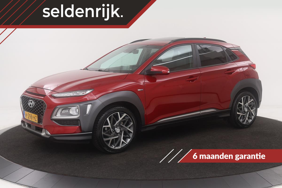 Hyundai Kona 1.6 GDI HEV Premium | Schuifdak | Stoelkoeling | Head-up | Carplay | Adaptive Cruise | Full LED | Krell | DAB+ | Camera