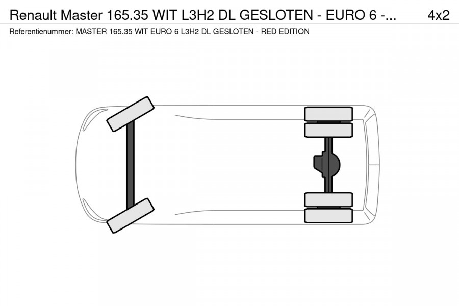 Renault Master 165.35 WIT L3H2 DL GESLOTEN - EURO 6 -RED EDITION