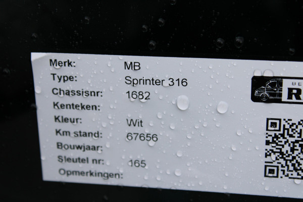 Mercedes-Benz Sprinter 316 CDI L3 DC EURO VI-D 3500 kg trekhaak, Standkachel, Ladderdrager
