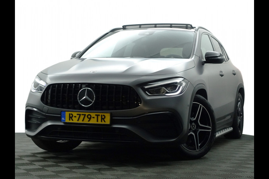 Mercedes-Benz GLA 200 AMG Night Edition Aut- Panodak I Leer I Widescreen I Sfeerverlichting I Matt grey