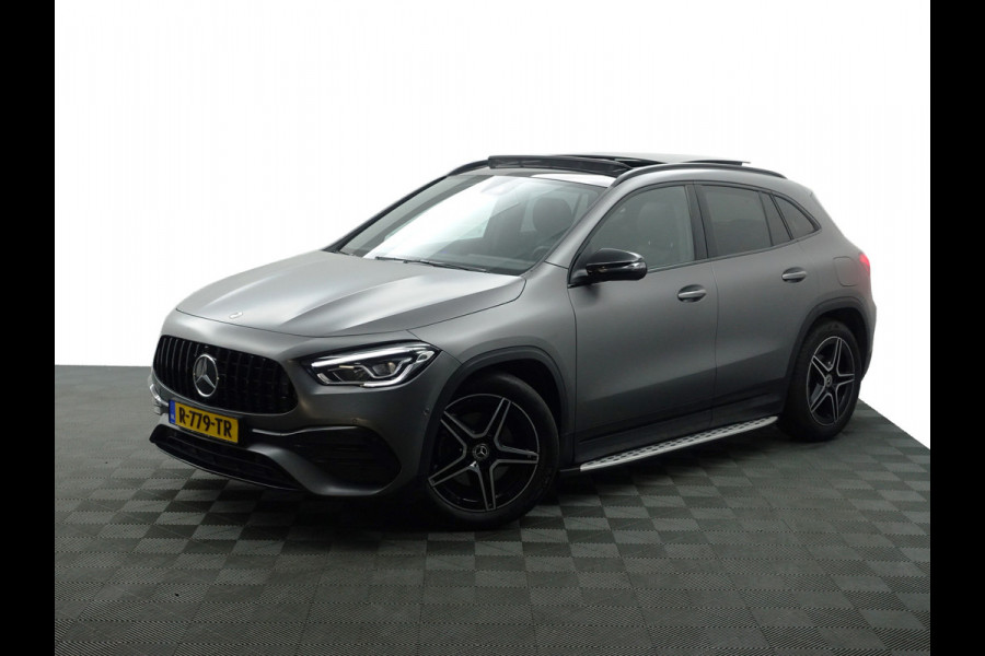 Mercedes-Benz GLA 200 AMG Night Edition Aut- Panodak I Leer I Widescreen I Sfeerverlichting I Matt grey