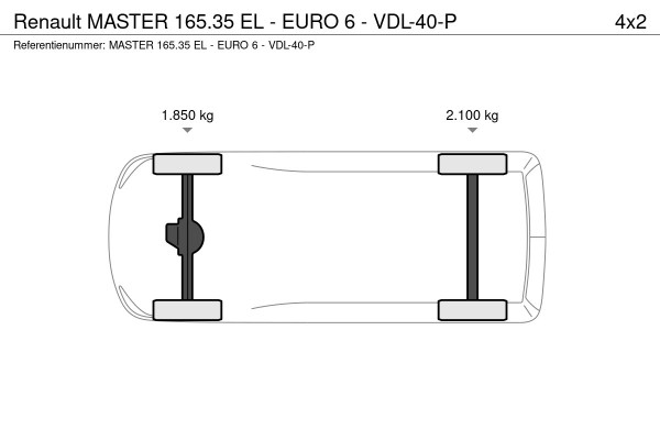 Renault Master 165.35 EL - EURO 6 - VDL-40-P