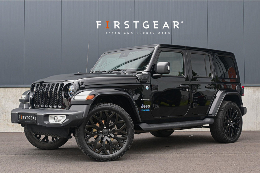 Jeep Wrangler Unlimited 4xe 380 Sahara *Leder / Front Camera / Stoelverwarming + Stuur / Keyless / Beats Audio*