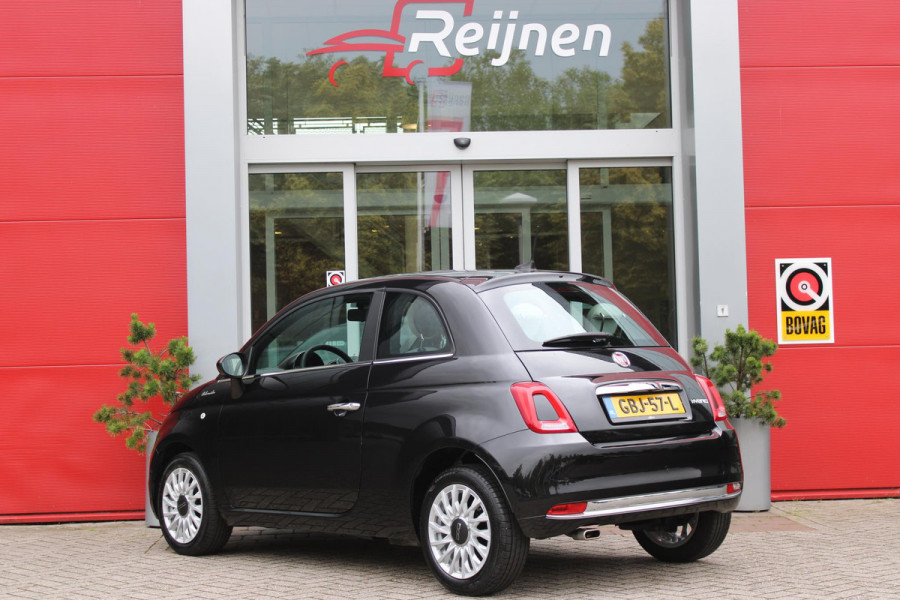 Fiat 500 1.0 70PK Hybrid DOLCEVITA | PANORAMA DAK | LEDEREN BEKLEDING | NAVIGATIE | APPLE CARPLAY/ANDROID AUTO | PARKEERSENSOREN ACHTER | LICHTMETALEN VELGEN | CRUISE CONTROL | DAB+ RADIO |