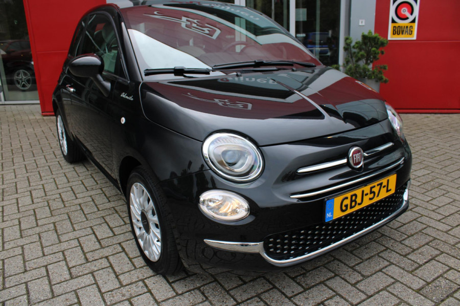 Fiat 500 1.0 70PK Hybrid DOLCEVITA | PANORAMA DAK | LEDEREN BEKLEDING | NAVIGATIE | APPLE CARPLAY/ANDROID AUTO | PARKEERSENSOREN ACHTER | LICHTMETALEN VELGEN | CRUISE CONTROL | DAB+ RADIO |