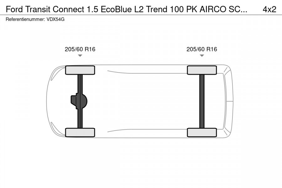 Ford Transit Connect 1.5 EcoBlue L2 Trend 100 PK AIRCO SCHUIFDEUR