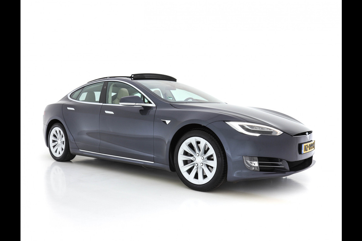 Tesla Model S 235 kw Base Premium-Pack Sound-Studio-Pack [ 3-Fase ] (INCL-BTW) *PANO | NAPPA-VOLLEDER |  FULL-LED | NAVI-FULLMAP | SURROUND-VIEW | KEYLESS |  AUTO-PILOT | LANE-ASSIST | DAB | VIRTUAL-COCKPIT | SPORT-SEATS | 19"ALU*