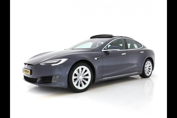 Tesla Model S 235 Kw Base [ 3-Fase ] (INCL-BTW) *PANO | AUTO-PILOT | KEYLESS | FULL-LED | 1/2-LEATHER | NAVI-FULLMAP | SURROUND-VIEW | APP-CONNECT | LANE-ASSIST | DIGI-COCKPIT | DAB | SPORT-SEATS | 19"ALU