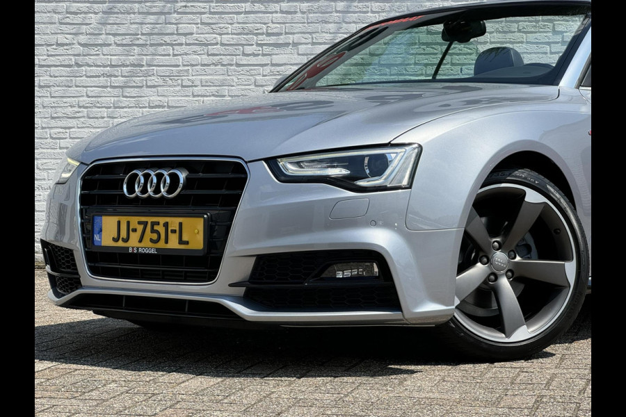 Audi A5 Cabriolet 1.8 TFSI Sport Competition S-line Topstaat! Elektrisch verwarmd + gekoeld Leder Trekhaak afneembaar