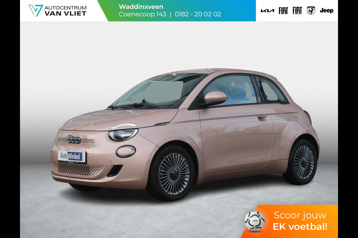 Fiat 500E Icon 42 kWh | Navi | Clima | 16" | Cruise | PDC | Stoelverwarming | BSM  | Apple Carplay | € 2.000,- SEPP Subsidie