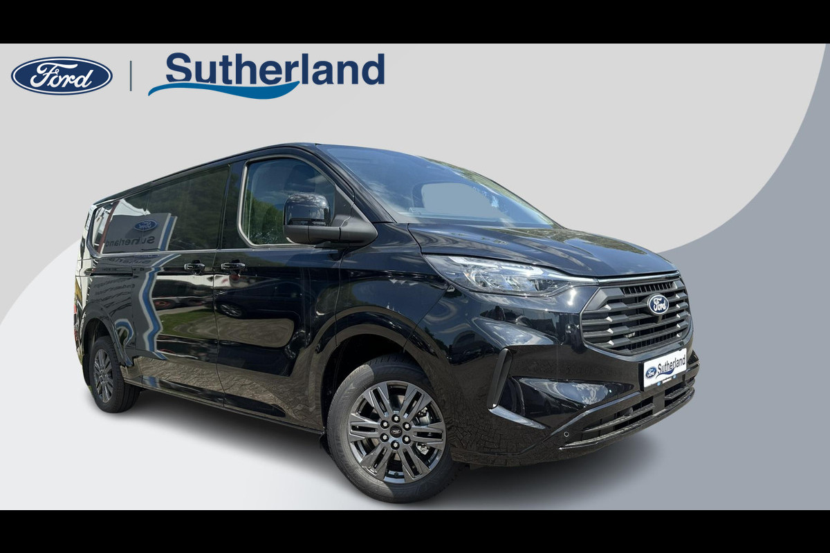 Ford Transit Custom 300 2.0 TDCI L2H1 Limited Nieuw | SCI | Automaat 136pk | Adaptive cruise control | Dubbele schuifdeur | 8-weg bestuurderstoel + passagiersstoel | Stoelverwarming | Dodehoeksencoren | Navigatie | Electrictrich inklapbare spiegels | 16 inch lichtmetalen velgen | Full LED | Dual-zone climate control | LED laadruimteverlichting