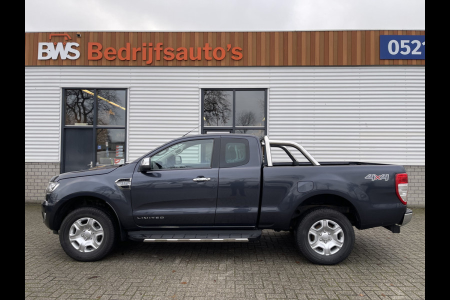 Ford Ranger 2.2 TDCi 160pk automaat 4x4 Limited Supercab / rijklaar € 23.950 ex btw / lease vanaf € 446 / airco / cruise / navi / leer / trekhaak 3500 kg !