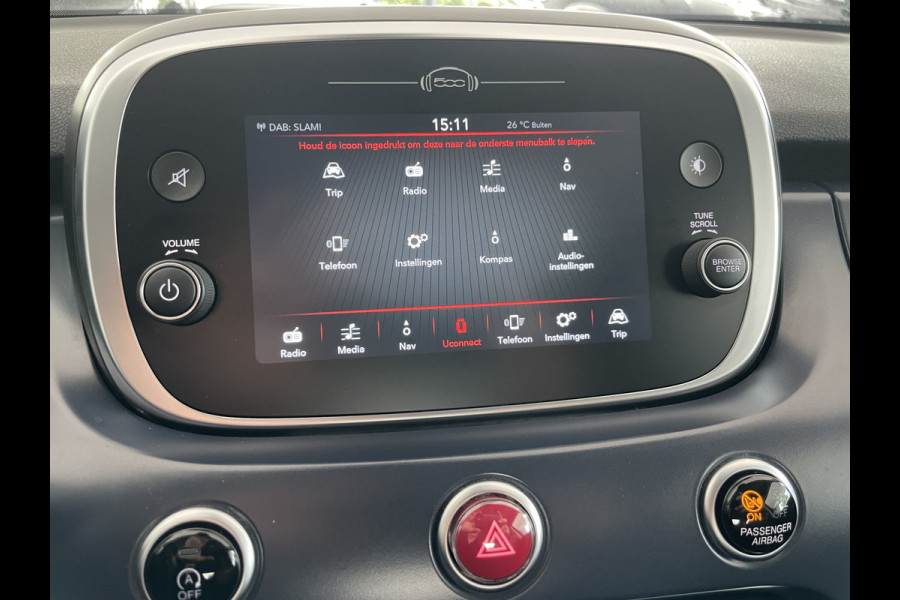 Fiat 500X 1.0 FireFly Turbo 120 Cult nieuw model Airco - Cruise control - Navi - U-con. - Radio/USB/AUX/TEL - MFL-Stuurwiel - ML - LMV - CD+AB - Ramen E-V+A - Spiegels E-V+V