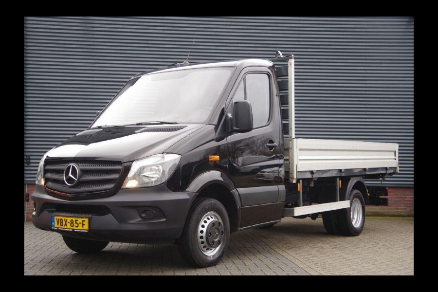 Mercedes-Benz Sprinter 519 3.0 V6 KIPPER 3zd, OPEN LAADBAK, 3.5T TREKHAAK, AIRCO, CRUISE, MF STUURWIEL Binnenmaat laadbak 3.65 x 2.04 x 0.40