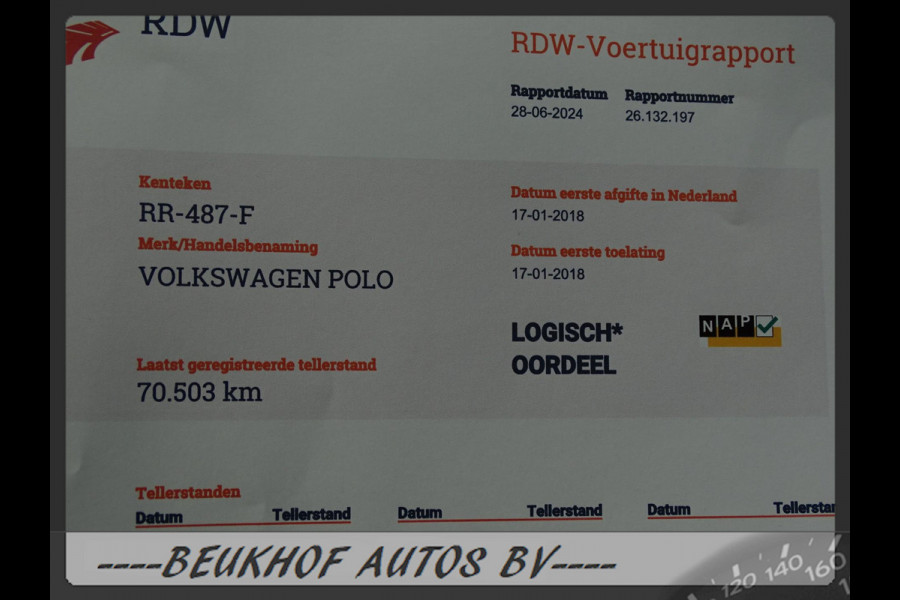 Volkswagen Polo 1.0 TSI Parkeersensor Carplay Nav Adp Cruise