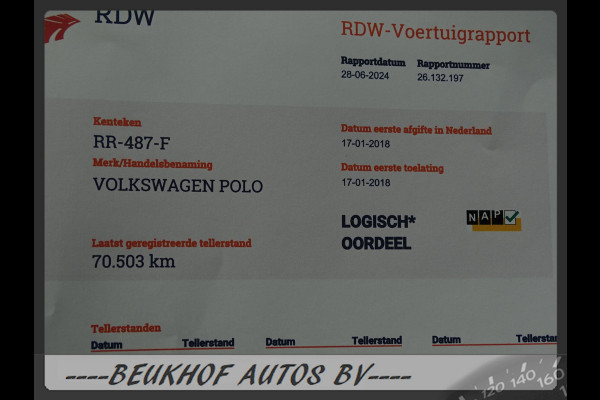 Volkswagen Polo 1.0 TSI Parkeersensor Carplay Nav Adp Cruise