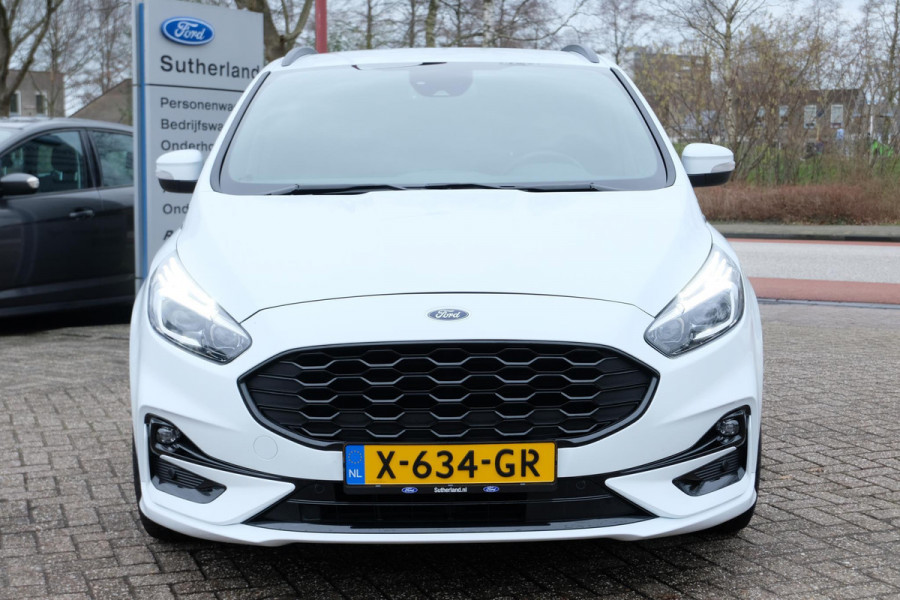 Ford S-Max 2.5 Hybrid ST-Line 190pk | Adaptieve Cruise | 2023 | Full LED | Afneembare Trekhaak 1.750kg Trekgewicht | Verlengde fabrieksgarantie tot 02-2027