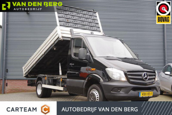 Mercedes-Benz Sprinter 519 3.0 V6 KIPPER 3zd, OPEN LAADBAK, 3.5T TREKHAAK, AIRCO, CRUISE, MF STUURWIEL Binnenmaat laadbak 3.65 x 2.04 x 0.40