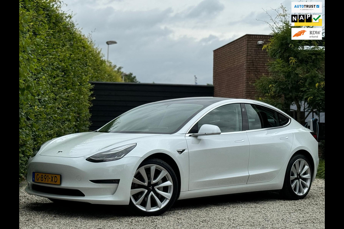 Tesla Model 3 LONG RANGE 75 kWh, AUTOPILOT,PANORAMADAK, LEDER, 19 INCH, PARELMOER