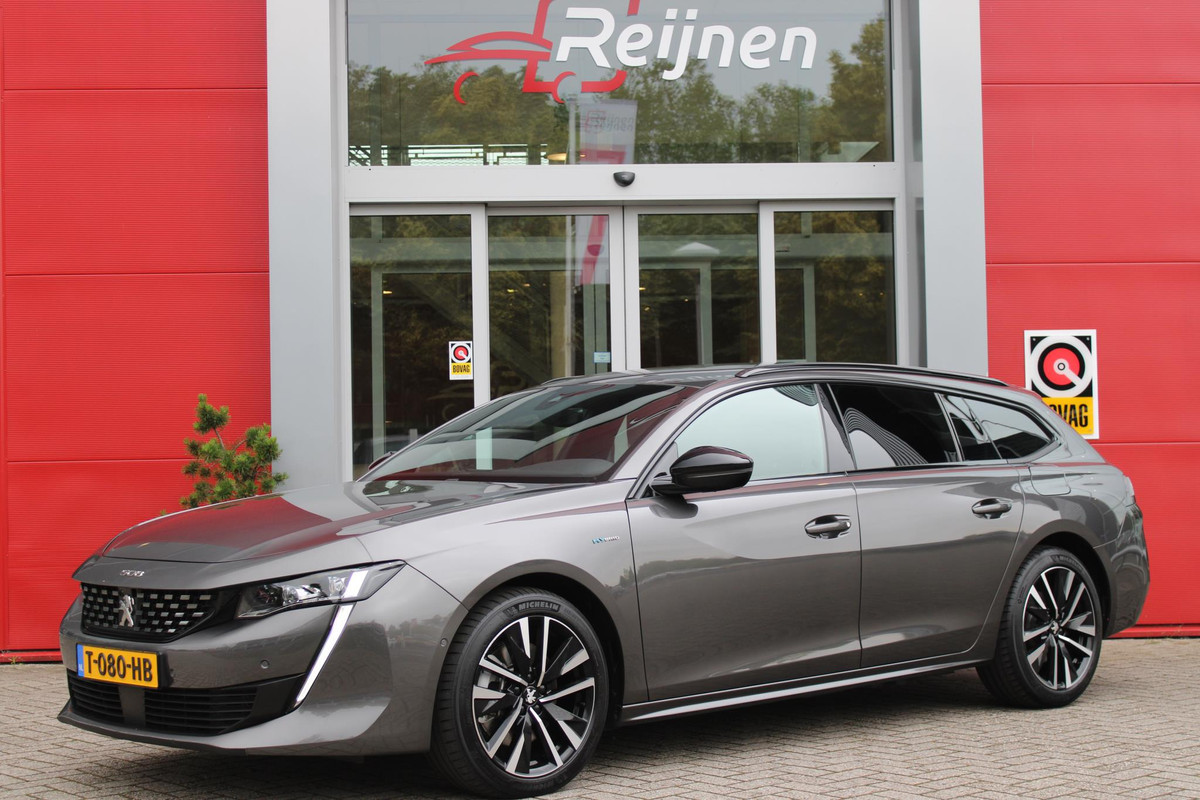 Peugeot 508 SW 1.6 HYbrid 225PK AUTOMAAT GT PACK BUSINESS | FOCAL AUDIO SYSTEM | NAVIGATIE 10" TOUCHSCREEN | 360° CAMERA | DODEHOEK BEWAKING | ALCANTARA BEKLEDING | STOEL VERWARMING | KEYLESS ENTRY/START | ADAPTIVE CRUISE CONTROL | CLIMATE CONTROL | FULL LED KOPLAMPEN | 18" LICHTMETALEN VELGEN | ELEKTRISCHE ACHTERKLEP | APPLE CARPLAY/ANDROID AUTO | ADAPTIVE DEMPING SYSTEM |