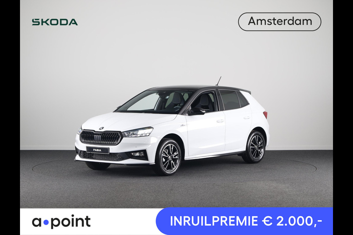 Škoda Fabia 1.0 TSI 95 pk Monte Carlo 5 versn. Hand | Achteruitrijcamera | Stoelverwarming | Apple CarPlay | Zwart dak