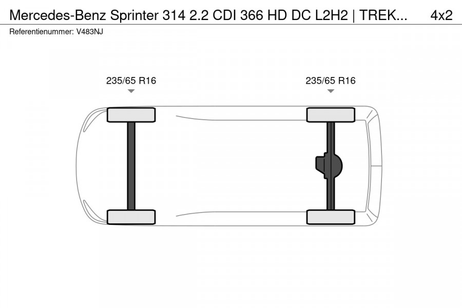 Mercedes-Benz Sprinter 314 2.2 CDI 366 HD DC L2H2 | TREKHAAK | NAVI | CC | STOELVERWARMING | APK T/M 30-3-2025 | ZELF ONDERHOUDEN