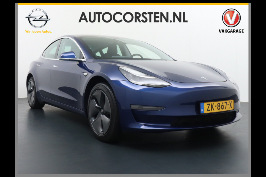 Tesla Model 3 SR+ Standard RWD Plus 325PK AutoPilot 2.5 Leer Premium-l.s. PanoDak Adaptive cruise 18" Camera's Elektr.-Stuur+Stoelen+Spiegels+ WIFI Ecc Navigatiesysteem full map LED Comfortstoel(en) ACC Dual-ECC DAB Voorverwarmen interieur via App Keyless via Telefoonsleutel One-Pedal-Drive Origin. NLse auto ! 1e eigenaar lease