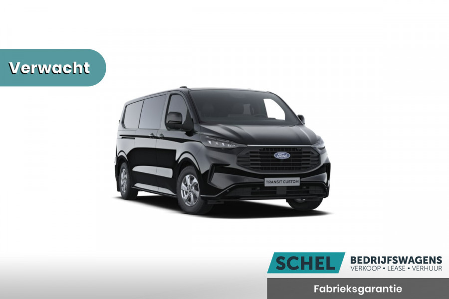 Ford Transit Custom 320 2.0 TDCI L2H1 Limited DC 170pk - Adaptive Cruise - Navi - 2x Schuifdeur - Verwarmd stuur - 70l tank - 17" LM velgen - Rijkla