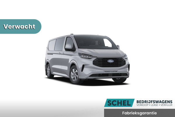 Ford Transit Custom 320 2.0 TDCI L2H1 Limited DC 170pk - Adaptive Cruise - Navi - 2x Schuifdeur - Verwarmd stuur - 70l tank - 17" LM velgen - Rijkla