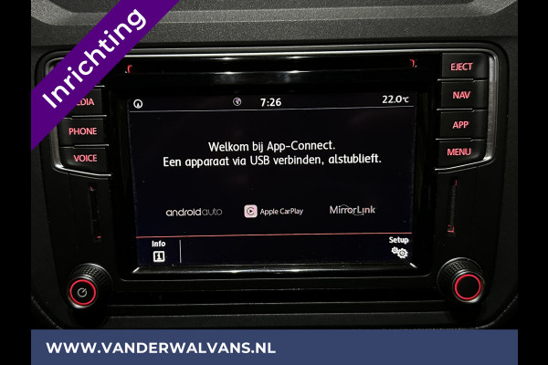 Volkswagen Caddy 2.0 TDI L1H1 inrichting Euro6 Airco | Navigatie | Camera | Cruisecontrol | Trekhaak parkeersensoren, Apple Carplay, Android auto, verwarmde vooruit