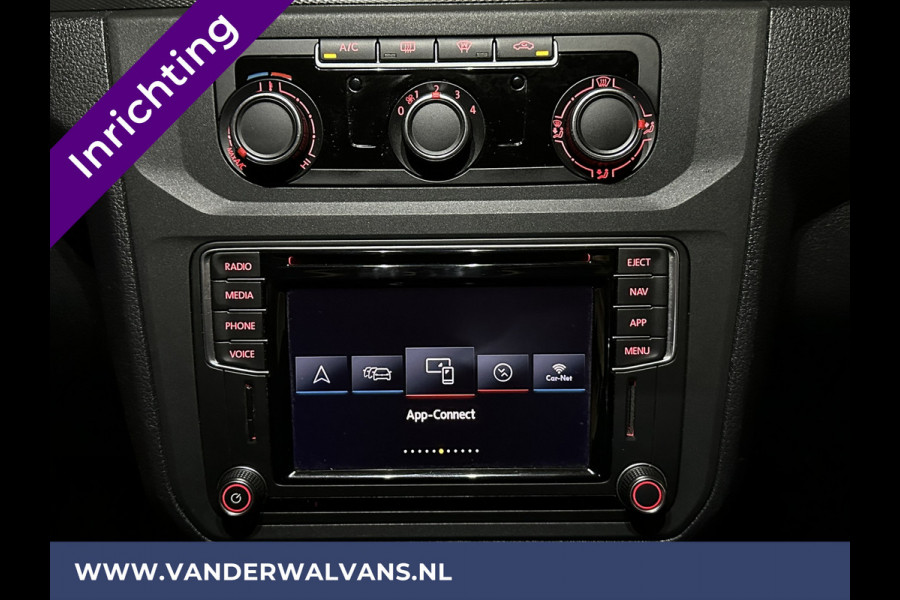 Volkswagen Caddy 2.0 TDI L1H1 inrichting Euro6 Airco | Navigatie | Camera | Cruisecontrol | Trekhaak parkeersensoren, Apple Carplay, Android auto, verwarmde vooruit