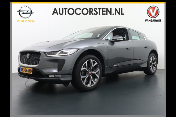 Jaguar I-PACE EV400pk SE 90 kWh AWD Dual-Motor PanoDak Apple Android Carplay Leer-Stoel+10-Elektr.+Verwarmd+Geheugen Adaptive-Cruise+S&g Navi  Virtual Cockpit ECC Dodehoek Detector VermoeidheidsDetector Lane-Assist AEB Business Edition Aktieve-Gril Orig.NL auto 4,8sec 0-100 Snelladen tot 104kw DC 696Nm koppel ! 90kwh accu !