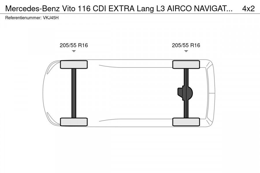 Mercedes-Benz Vito 116 CDI EXTRA Lang L3 AIRCO NAVIGATIE PDC CRUISE CONTROL CAMERA