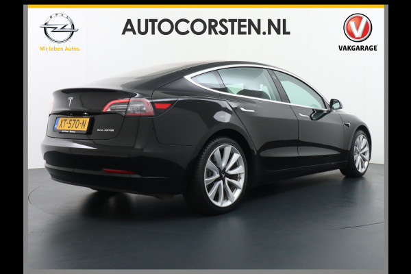 Tesla Model 3 Long Range 75 kWh 441PK 4wd 19" AutoPilot Pano.dak Camera Leer Adaptive-Cruise+Stop&Go  PDC-A+Voor Wifi Ecc Pdc Cruise Dual Moto Origineel Nederlandse auto !