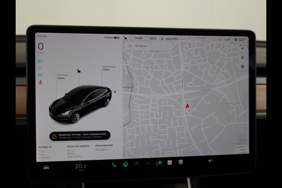 Tesla Model 3 Long Range 75 kWh 441PK 4wd 19" AutoPilot Pano.dak Camera Leer Adaptive-Cruise+Stop&Go  PDC-A+Voor Wifi Ecc Pdc Cruise Dual Moto Origineel Nederlandse auto !