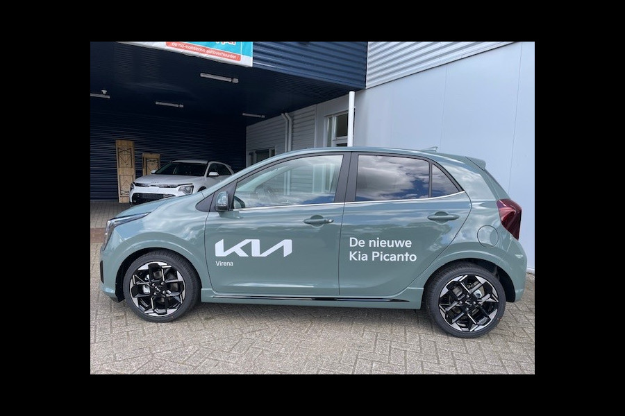 Kia Picanto 1.0 DPI GT-Line * nieuw model * Leder- CarPlay - Clima - Cruise - Stoel/Stuur verwarming - Panorama dak - Fabrieksgarantie tot 2031