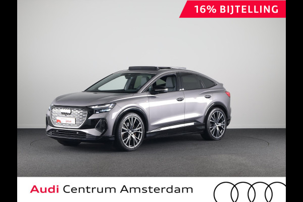 Audi Q4 Sportback e-tron 50 quattro S edition 77 kWh 300pk | Panoramadak | Lederen bekleding | 20 inch lichtmetalen velgen