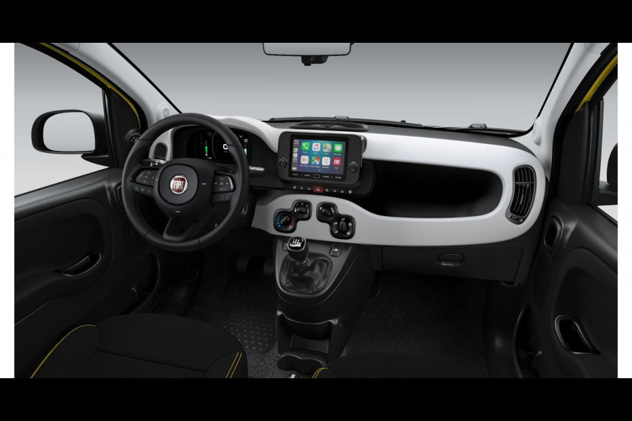 Fiat Panda Hybrid Pandina | Airco | Cruise | Priv Glass | Dakrails | 15" | PDC | Apple Carply | Bicolore