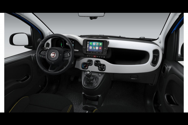 Fiat Panda Hybrid Pandina | Airco | Cruise | Priv Glass | Dakrails | 15" | PDC | Apple Carply | Blue Italia