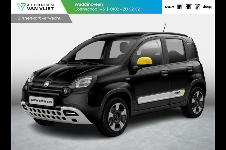 Fiat Panda Hybrid Pandina | Airco | Cruise | Priv Glass | Dakrails | 15" | PDC | Apple Carply | Nero Cinema