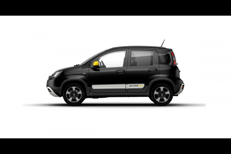 Fiat Panda Hybrid Pandina | Airco | Cruise | Priv Glass | Dakrails | 15" | PDC | Apple Carply | Nero Cinema